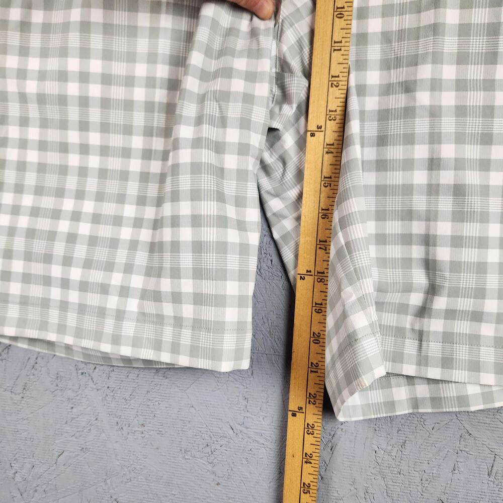 Nike Golf Shorts Mens 36 Gray White Check Plaid Dri Fit Performance Logo Pockets - Picture 5 of 11